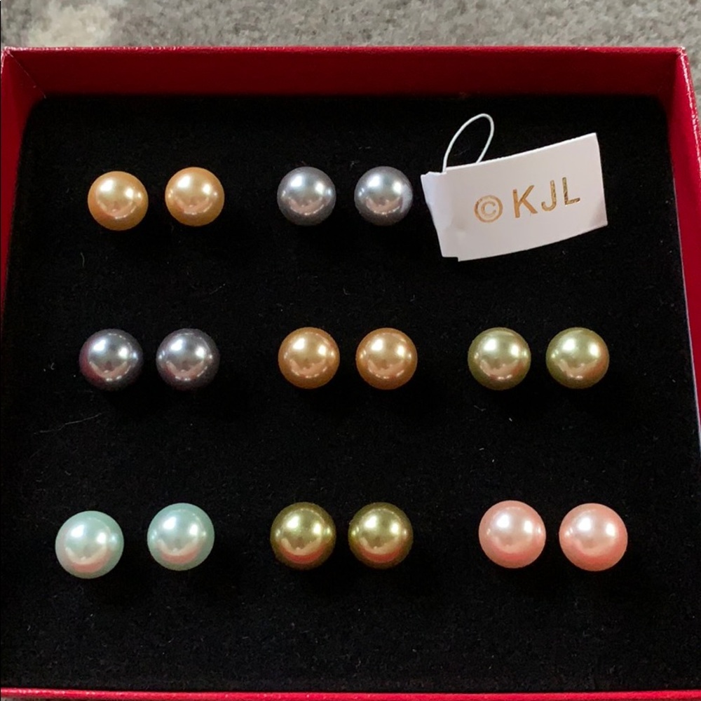 Set of 6 KJL earrings never worn